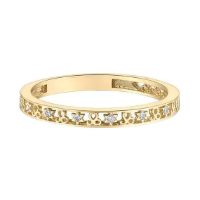 10ct Gold & Diamond Leo Zodiac Ring