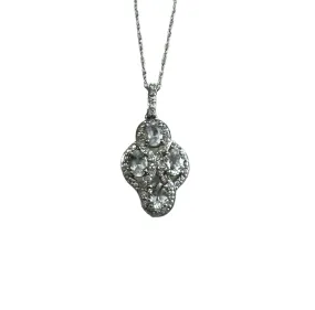 10KT Aquamarine & Diamond Necklace