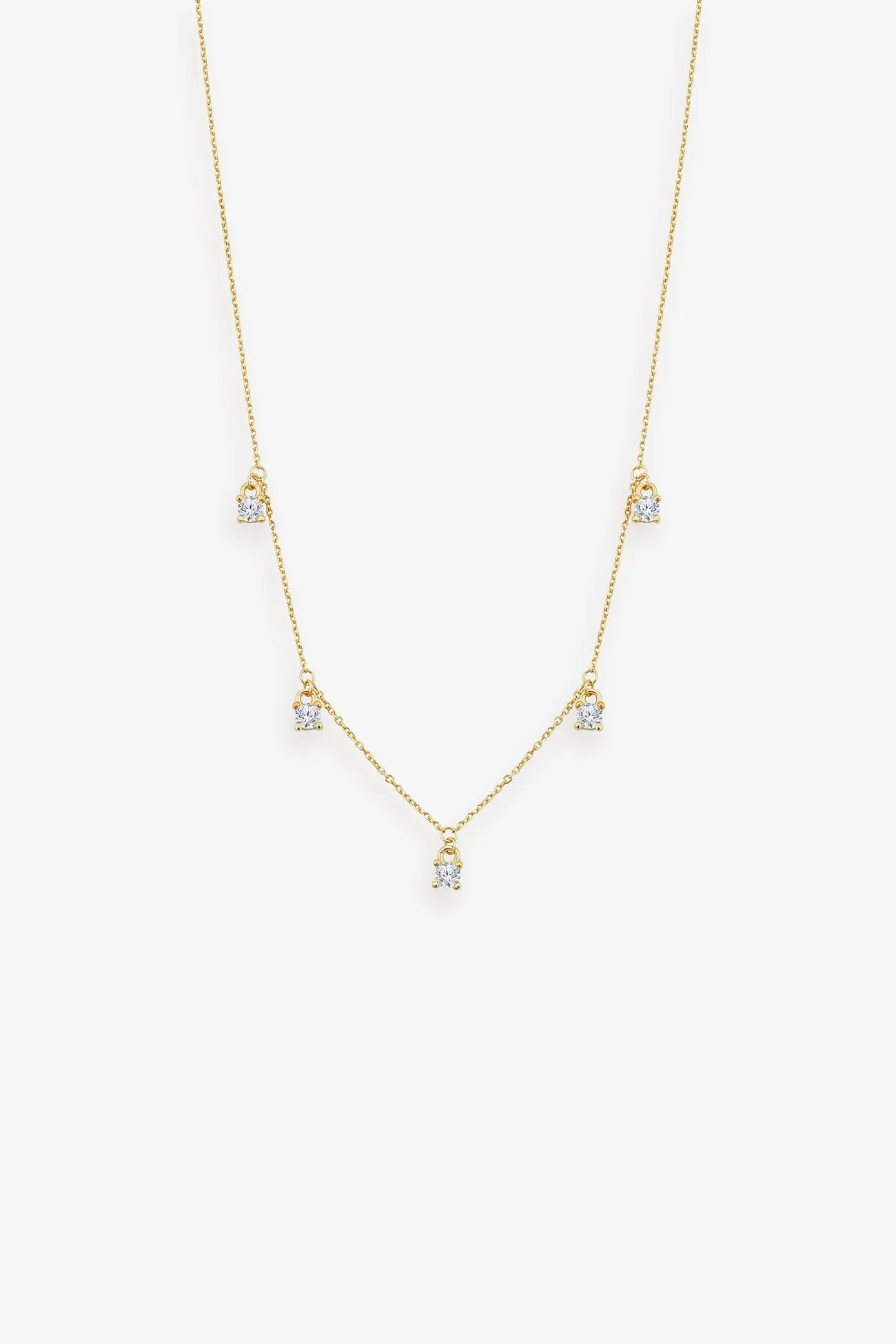 14k Gold Sparks Dangle Necklace