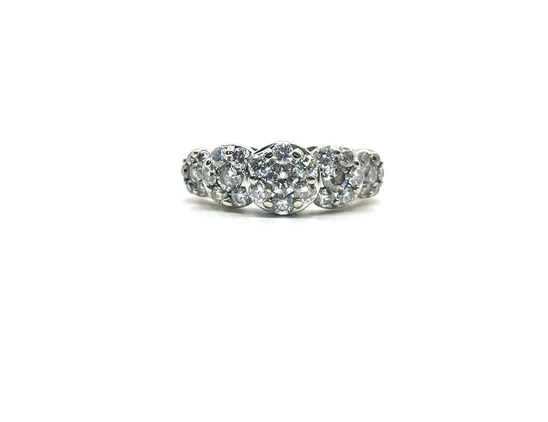 1.50ctw 5 Cluster Diamond Ring