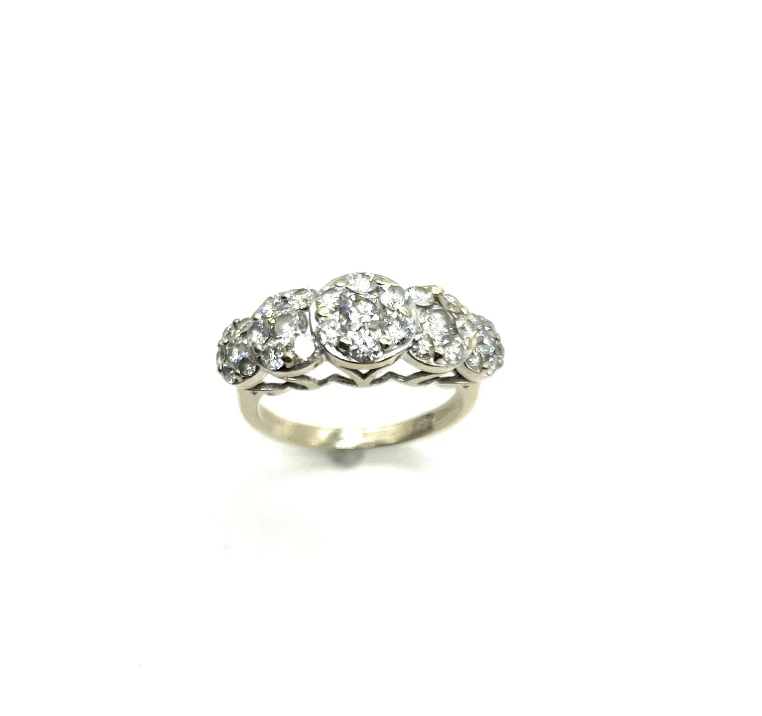 1.50ctw 5 Cluster Diamond Ring