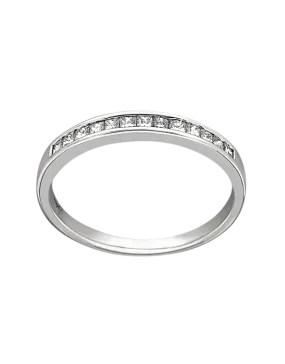 18ct White Gold Diamond Set Wedding Band - 743446