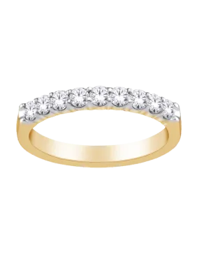 18ct Yellow & White Gold Diamond Set Wedding Band - 769870