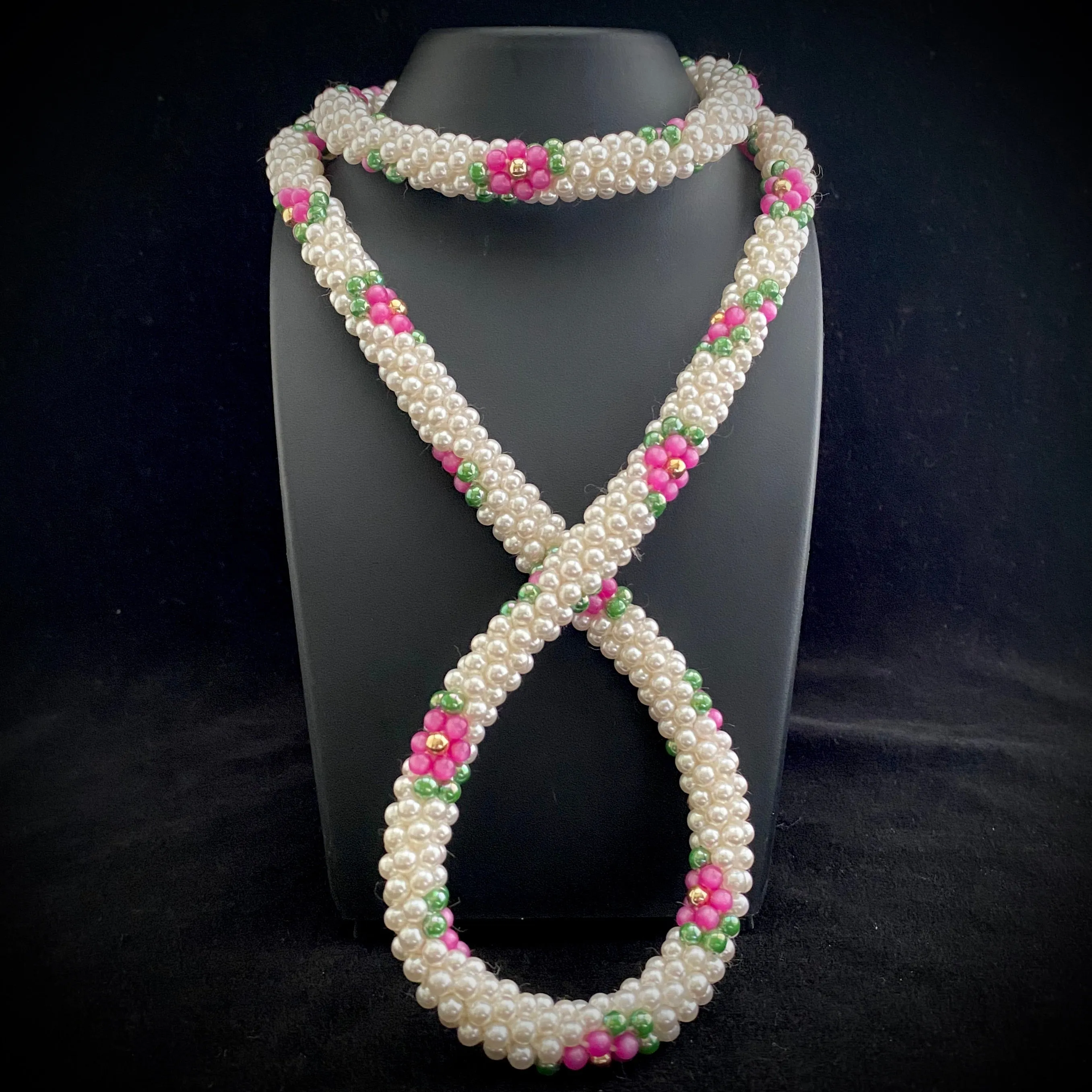 1970s Beaded Rope Necklace