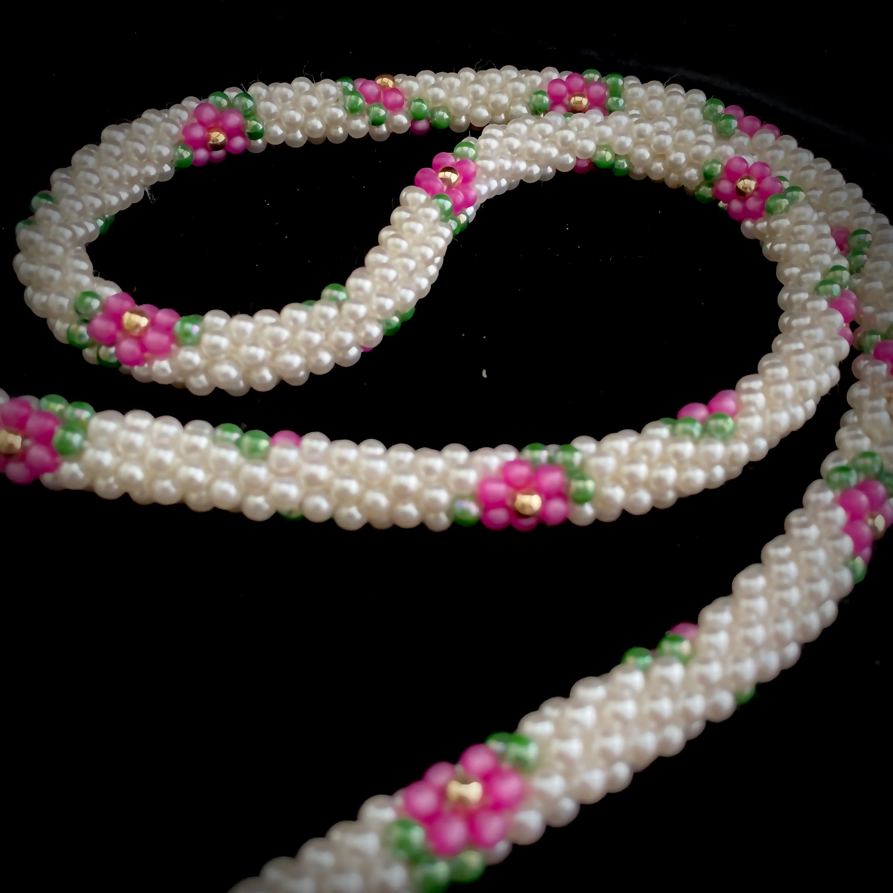 1970s Beaded Rope Necklace