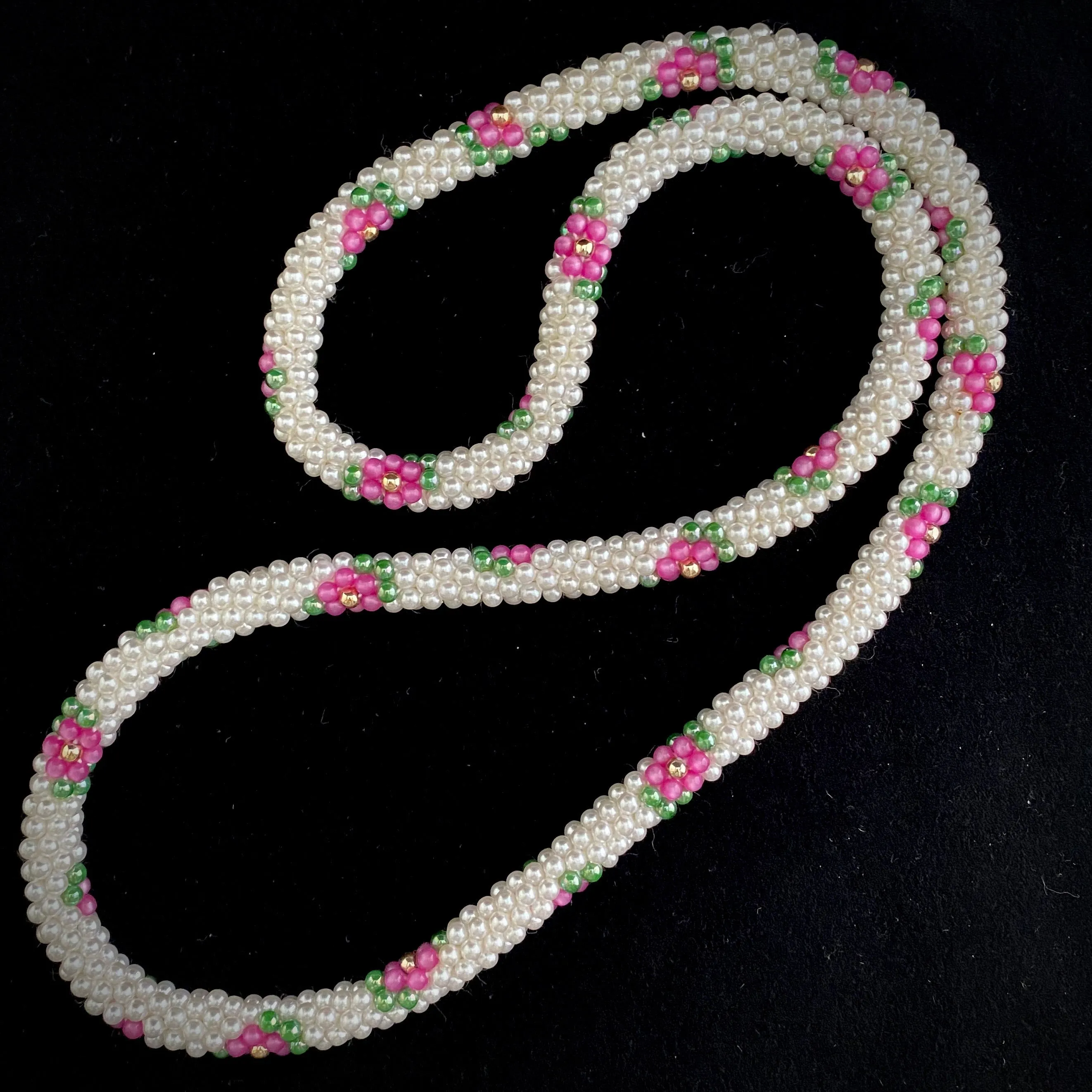 1970s Beaded Rope Necklace