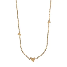 3 small hearts necklace