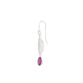 925 Sterling Silver Earrings - Amethyst Ruby stone