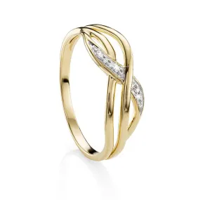 9CT GOLD DIAMOND RING