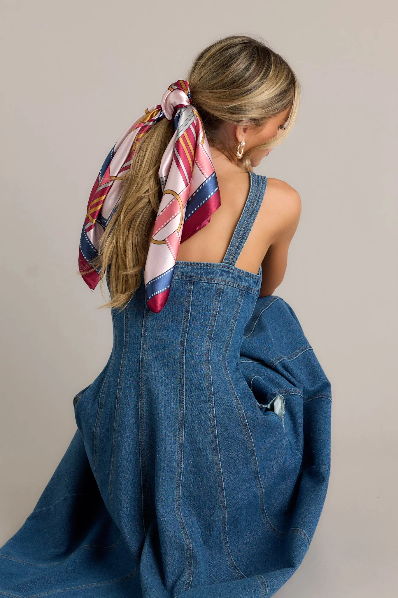 A Breezy Day Magenta Multi Print Scarf