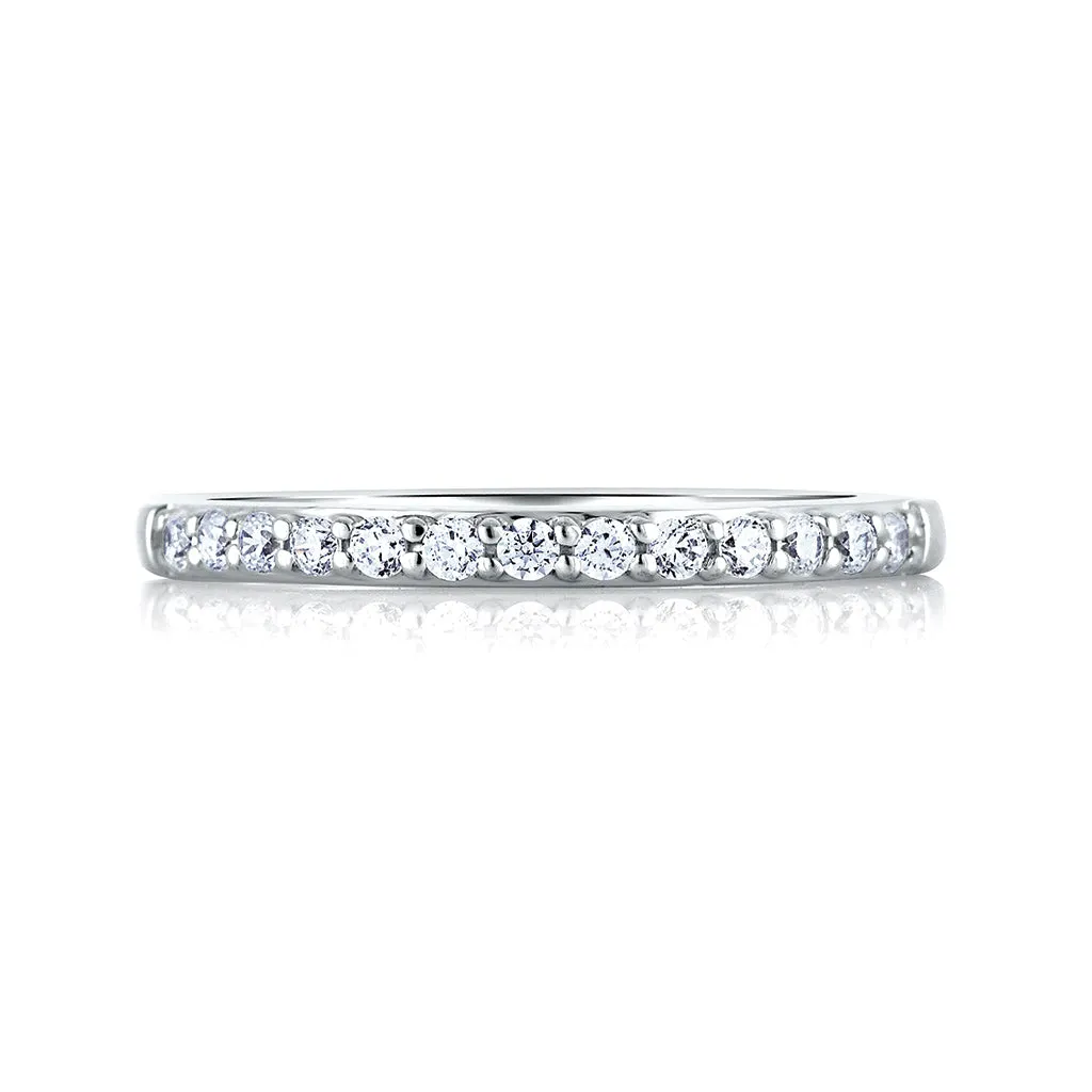 A. Jaffe Classics Diamond Wedding Band in White Gold