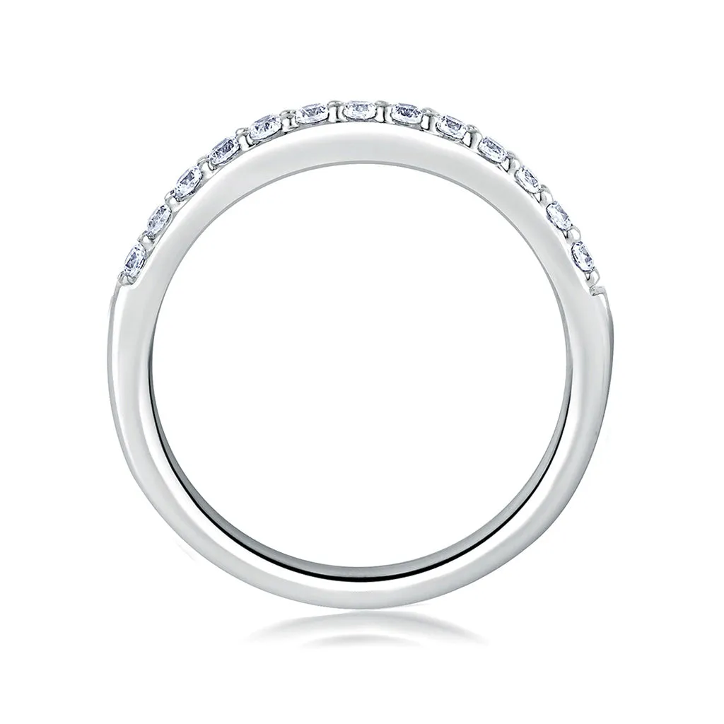 A. Jaffe Classics Diamond Wedding Band in White Gold