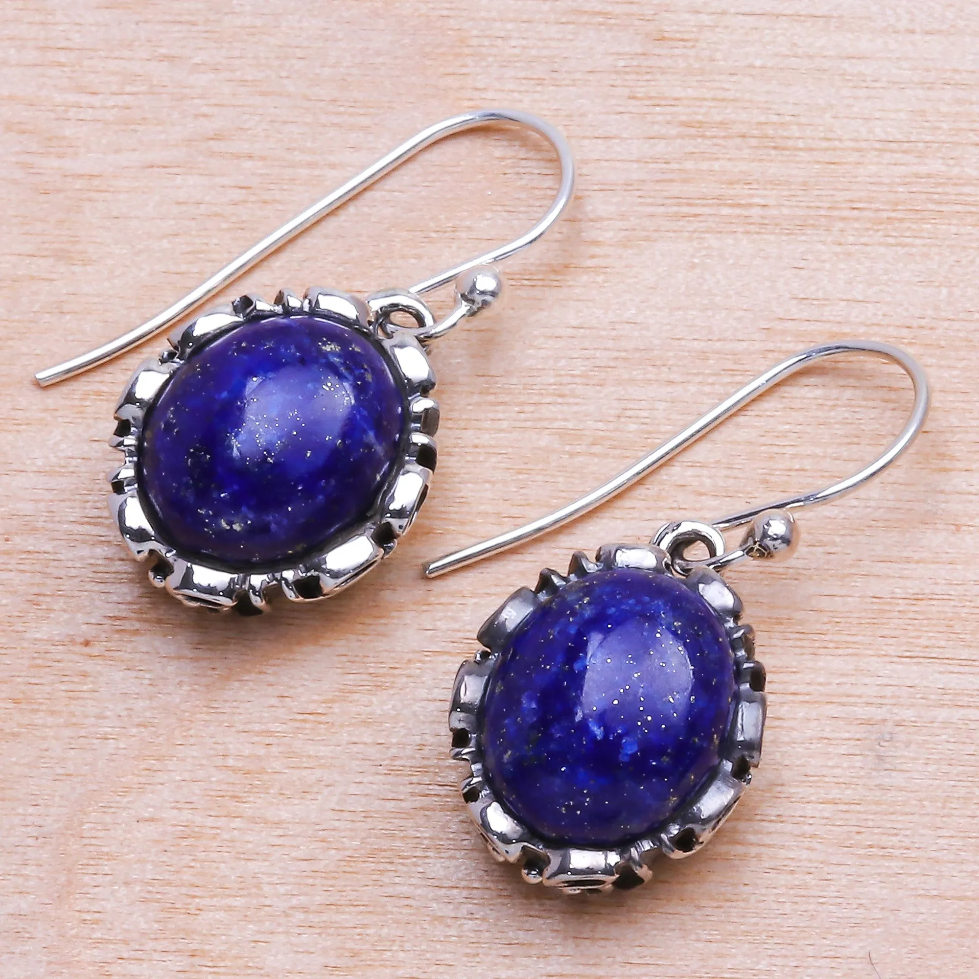 Alluring in Blue Lapis Lazuli Sterling Silver Dangle Earrings