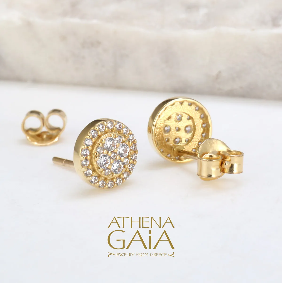 Al'Oro Bright Spot Stud Earrings