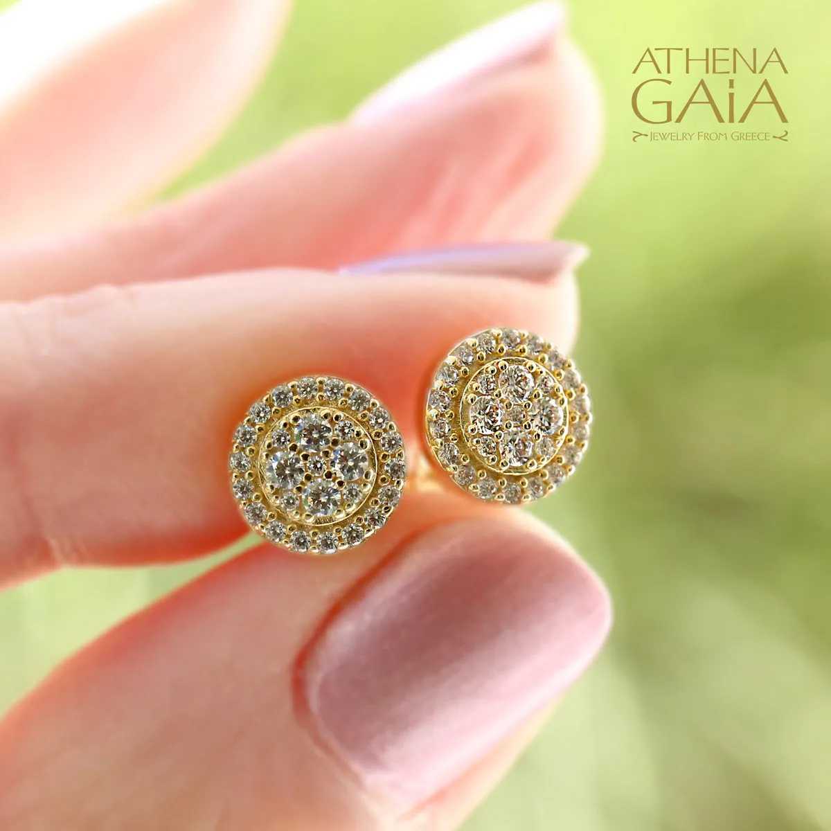 Al'Oro Bright Spot Stud Earrings