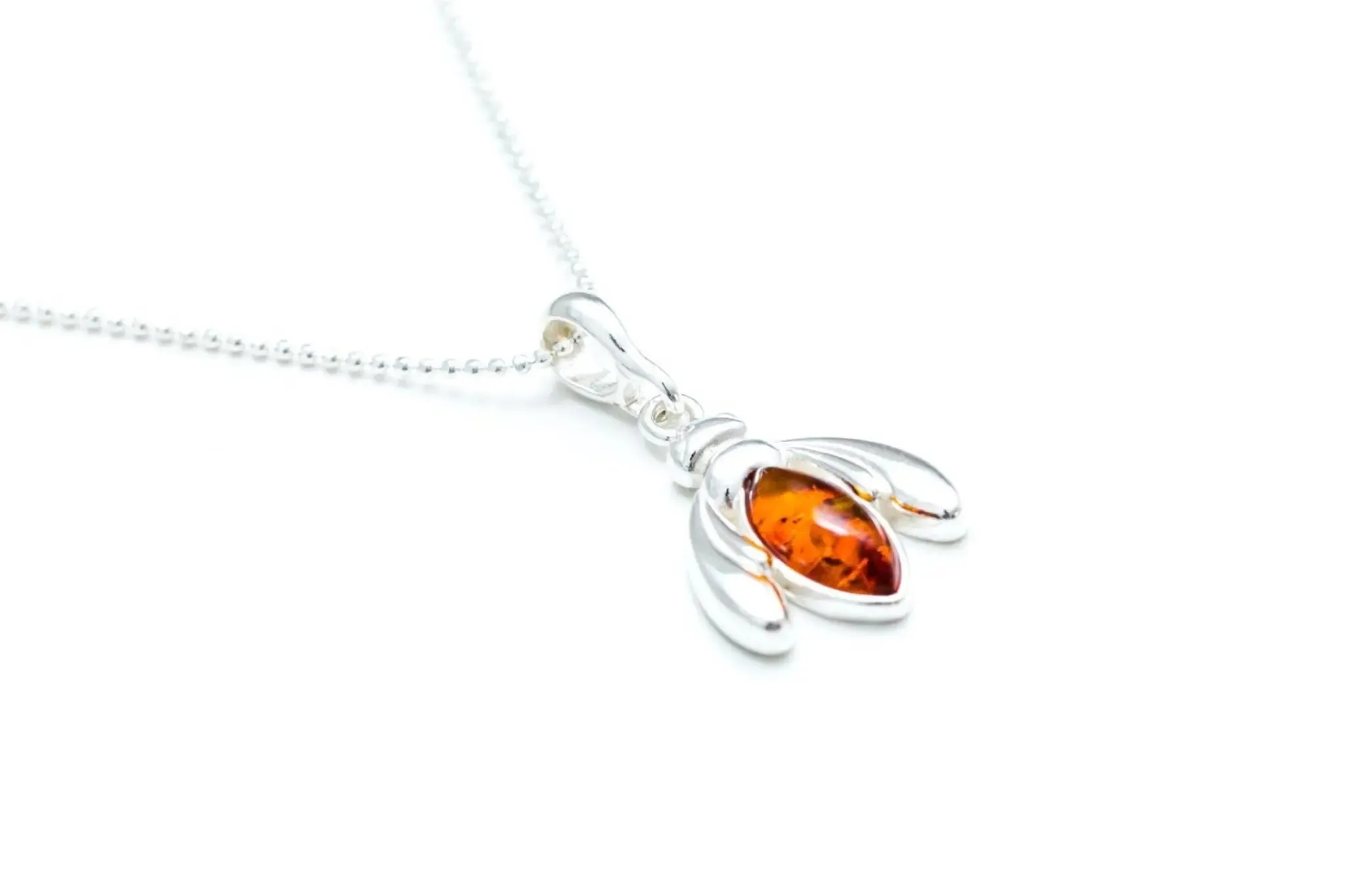 Amber Bumble Bee Charm Necklace