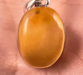 AMBER Pendant - AAA, Sterling Silver - Crystal Pendant, Fine Jewelry, Healing Crystals and Stones, 53422