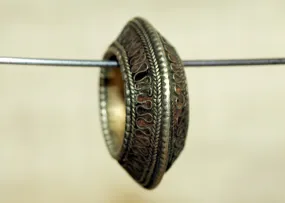 Antique Heavy Silver Wedding Ring, Ethiopia