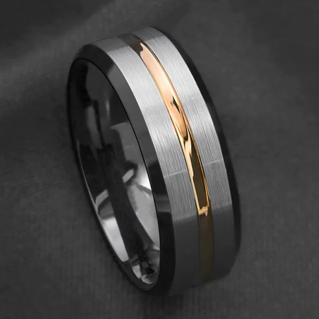 Antonios Classy Stainless Steel Ring Men