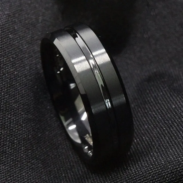 Antonios Classy Stainless Steel Ring Men