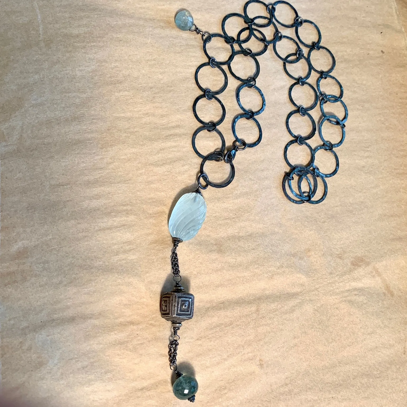 Aquamarine & Sterling Necklace by Ruth