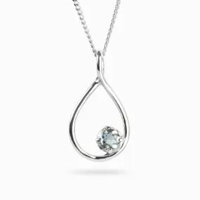 Aquamarine Birthstone Necklace