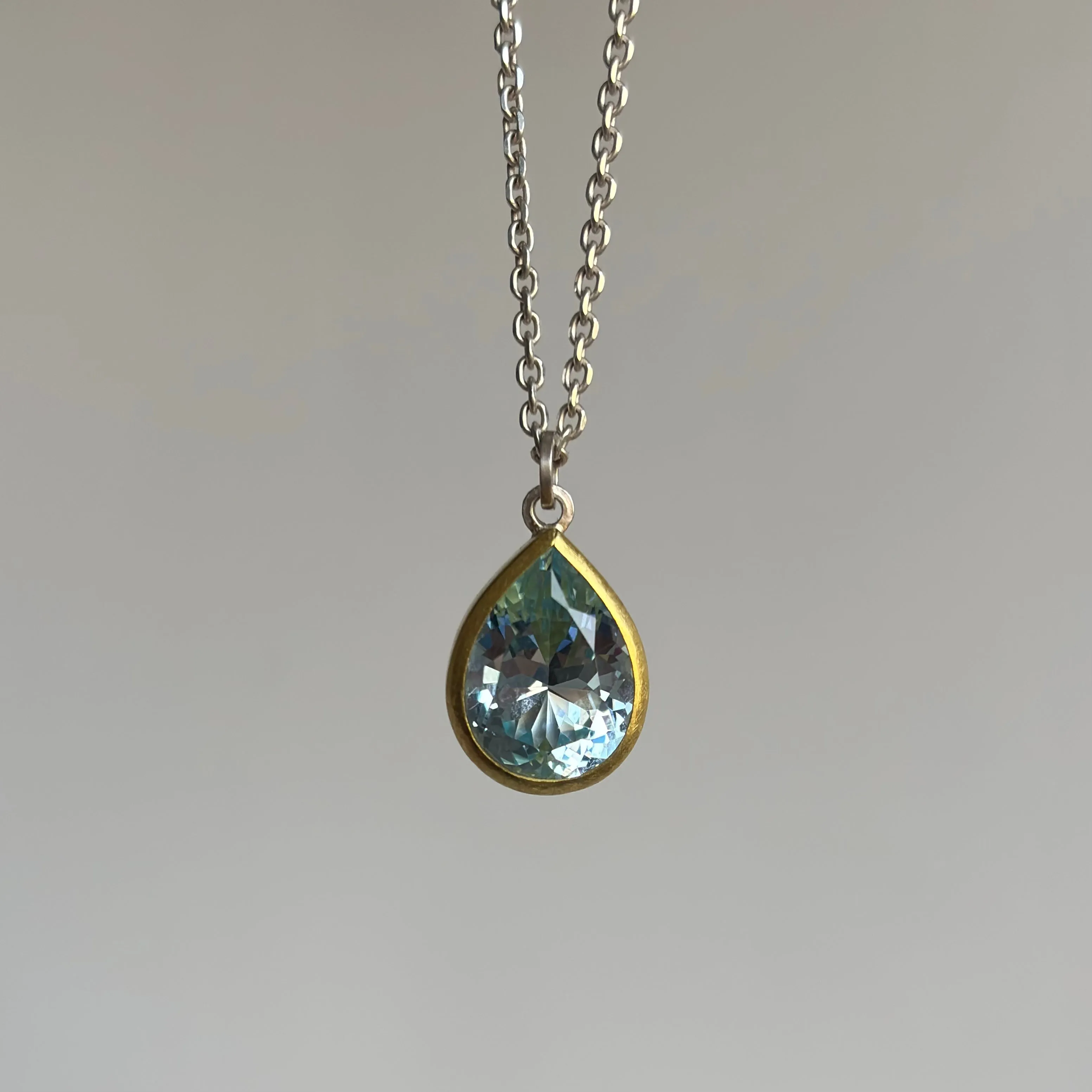 Aquamarine Drop Pendant