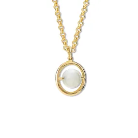 Archipelago Necklace Pendant Yellow Gold - Moonstone