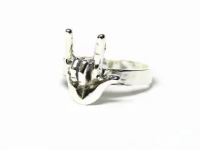 ASL I love you ring • Sterling silver love ring • ASL jewelry • Sign language ring