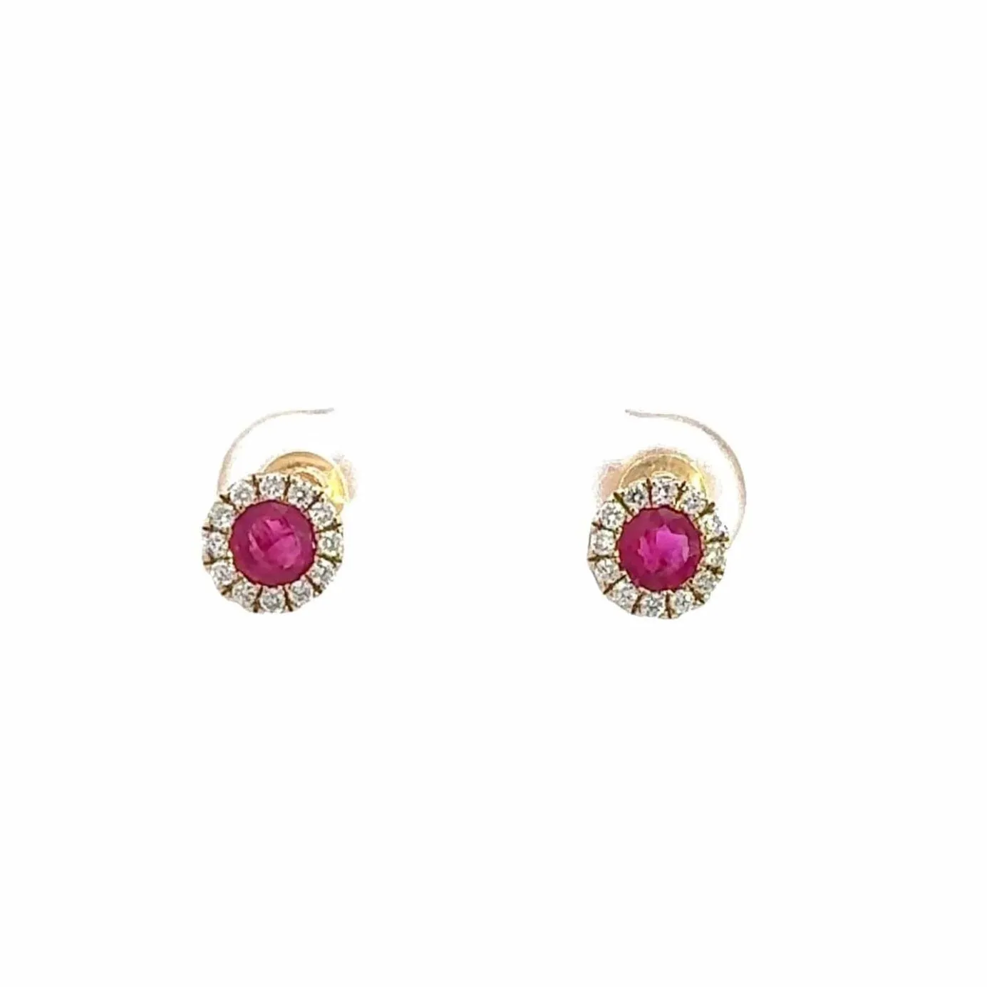 Baikalla 14k Yellow Gold Natural Ruby Earrings