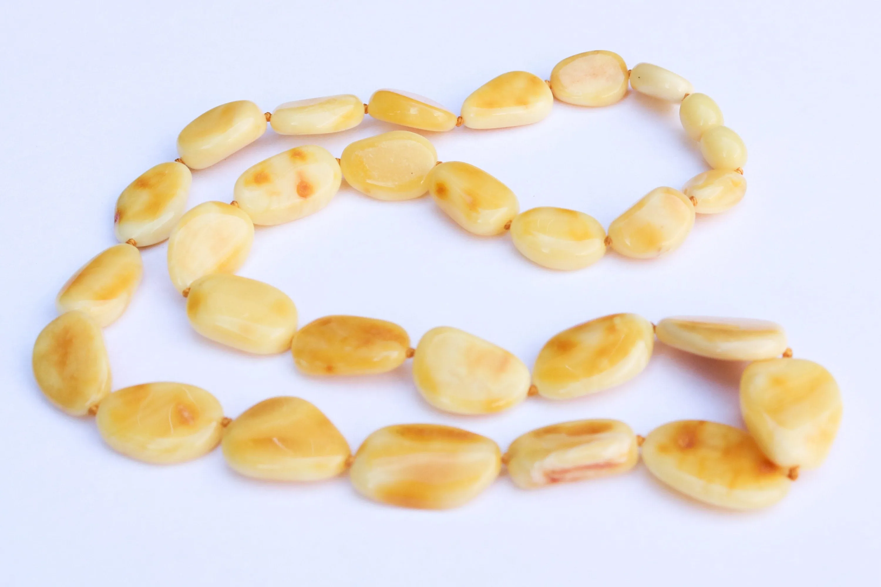 Baltic Amber Butterscotch Necklace Natural Yellow Beads Jewelry 20" 20.6 gram