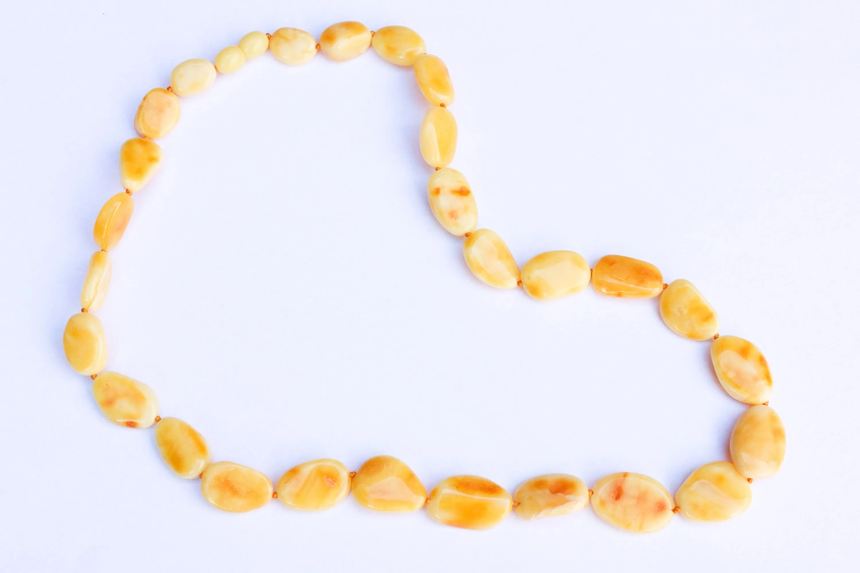 Baltic Amber Butterscotch Necklace Natural Yellow Beads Jewelry 20" 20.6 gram