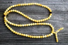 Baltic Amber Mala Prayer Ball Beads Butterscotch Buddhist Natural Untreated 11.6 gram 6 mm