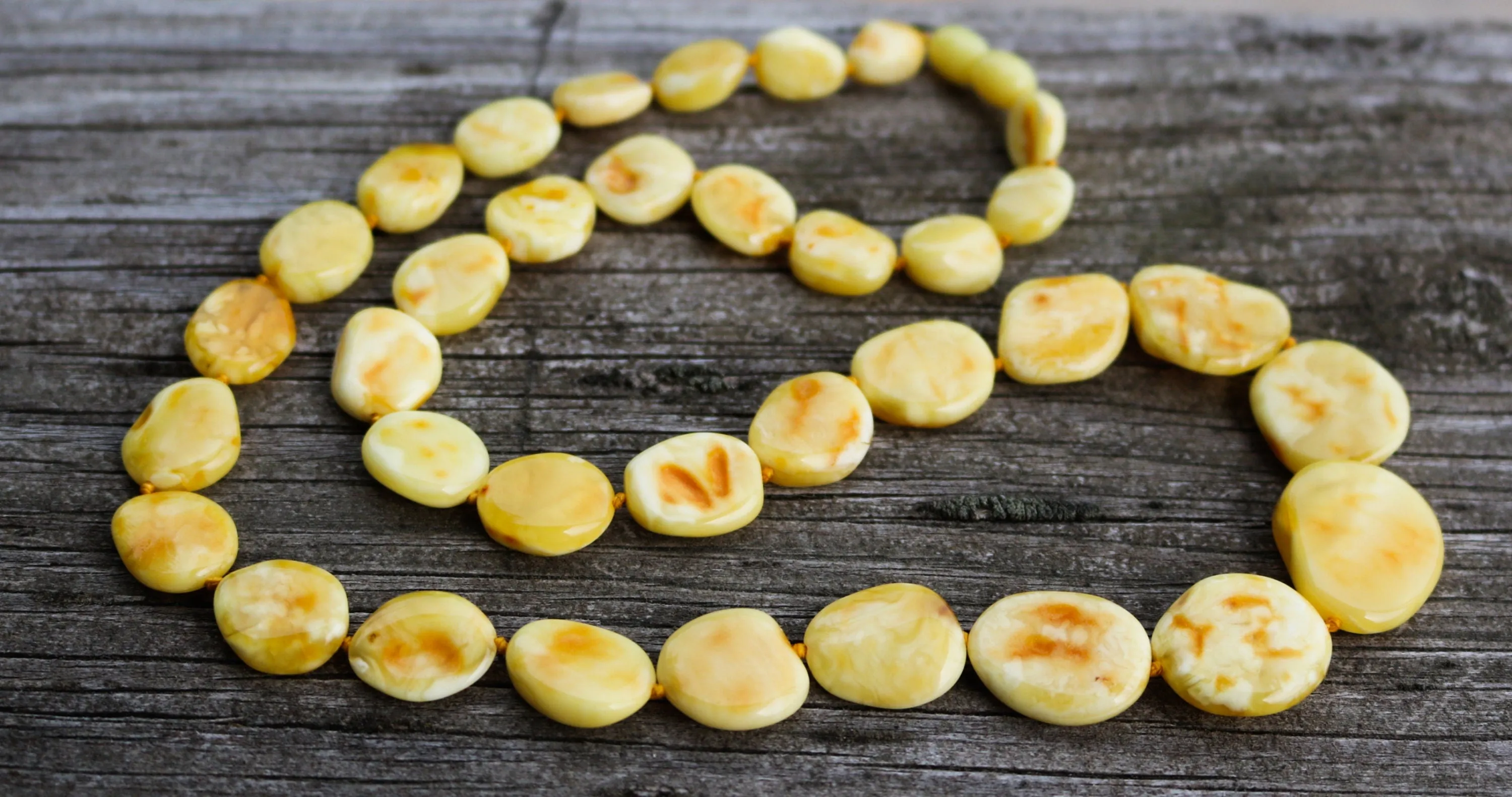 Baltic Amber Necklace Butterscotch Beaded Natural Untreated Jewelry Unisex 24" 25.8 gram