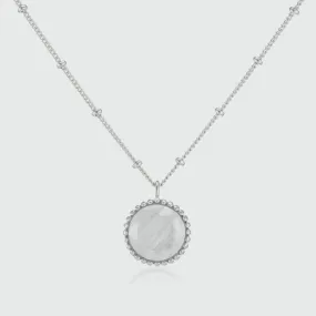 Barcelona Silver June Moonstone Birthstone Necklace