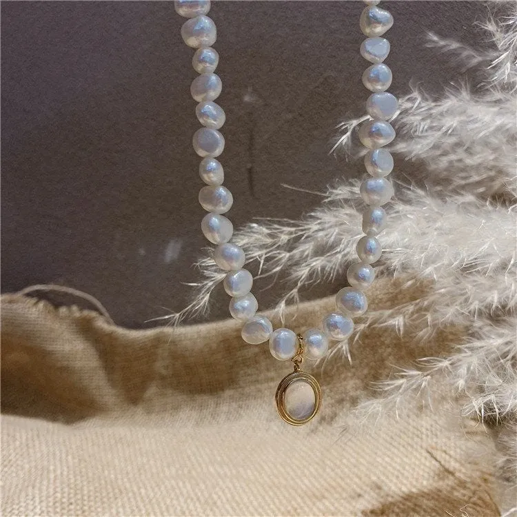 Baroque Pearl Moonstone Necklace