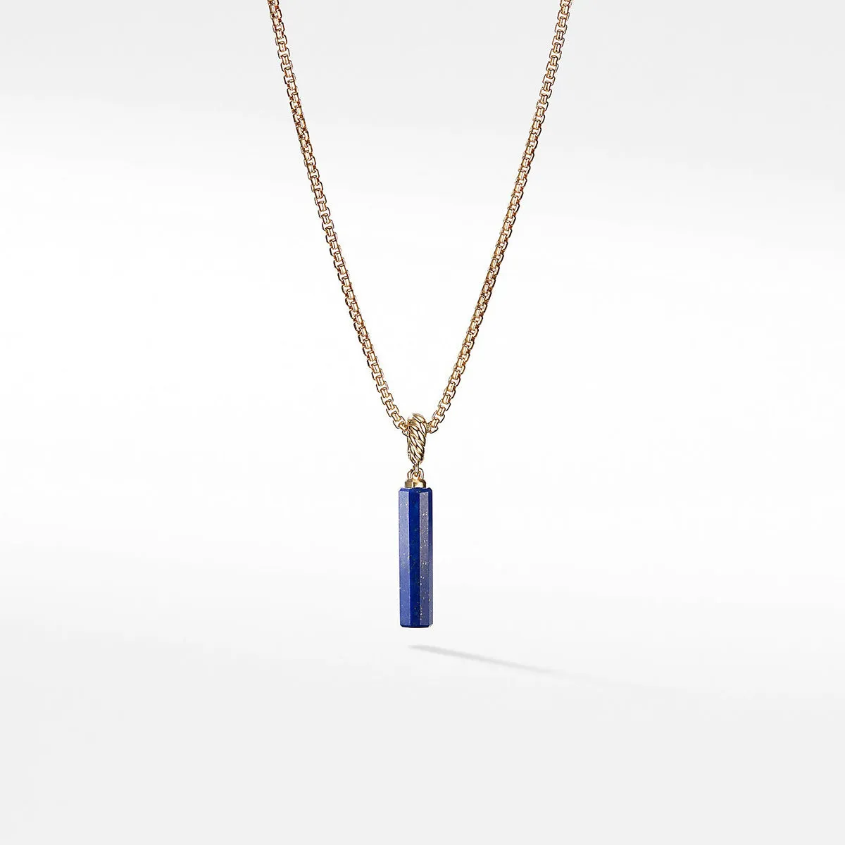 Barrel Charm in Lapis Lazuli with 18K Gold