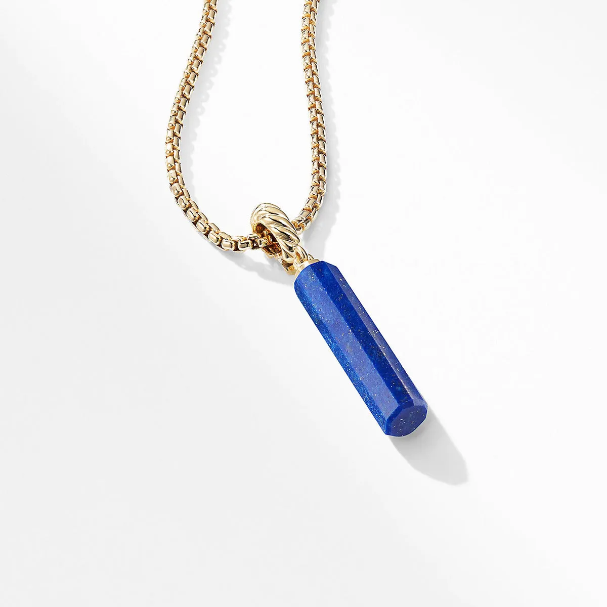 Barrel Charm in Lapis Lazuli with 18K Gold