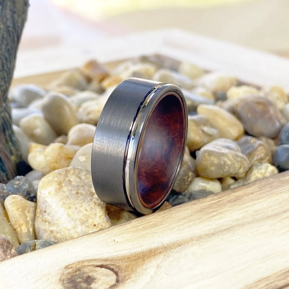 BASHE | Snake Wood, Gunmetal Tungsten Offset Groove