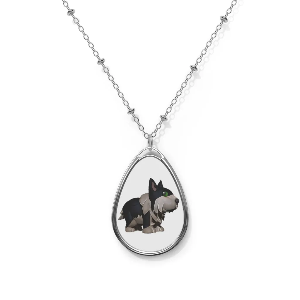 Black Dog Oval Necklace