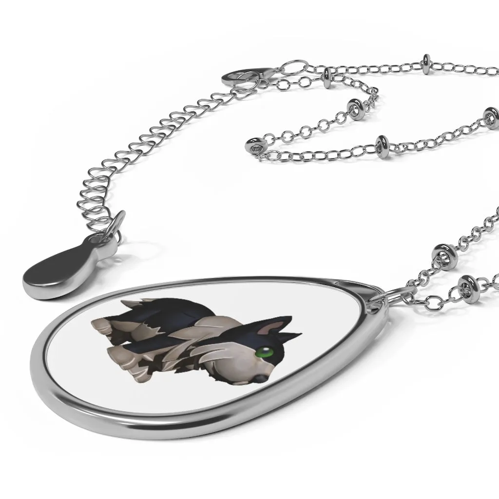 Black Dog Oval Necklace