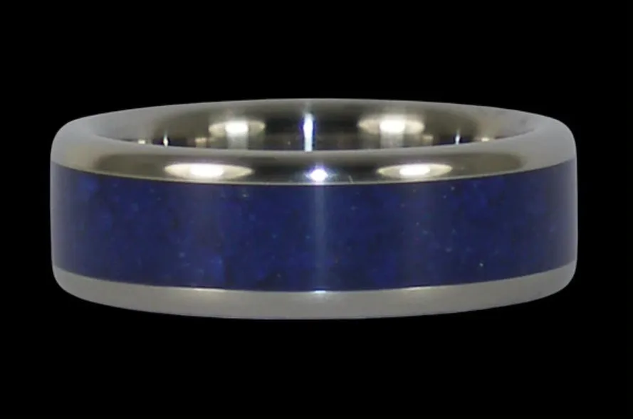 Blue Lapis Titanium Ring