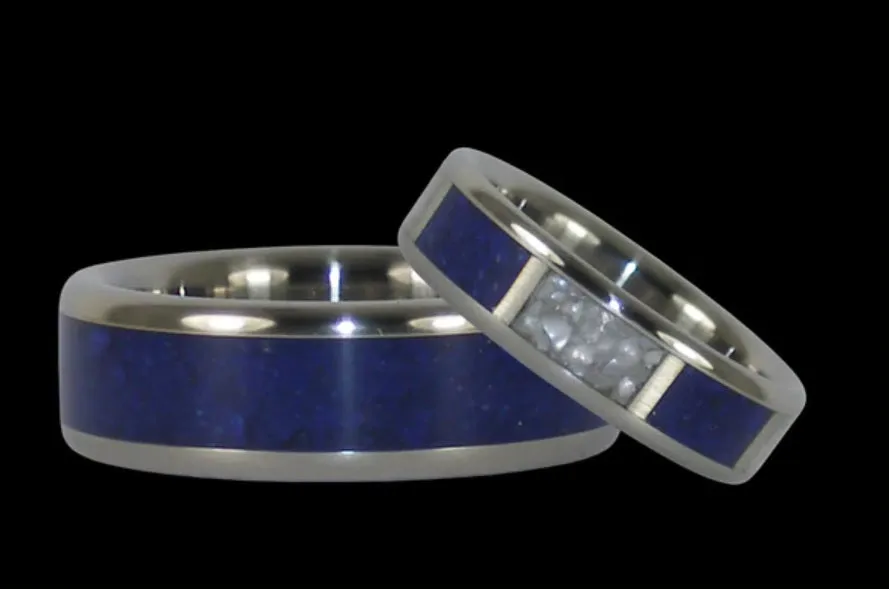 Blue Lapis Titanium Ring