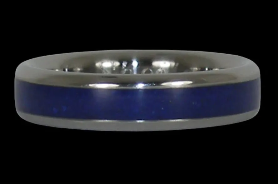 Blue Lapis Titanium Ring