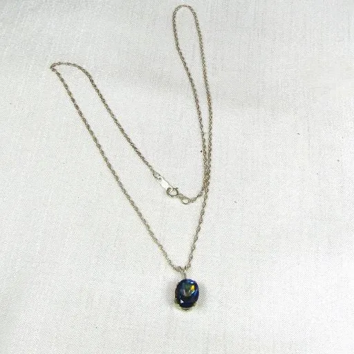 Blue Topaz Pendant Necklace