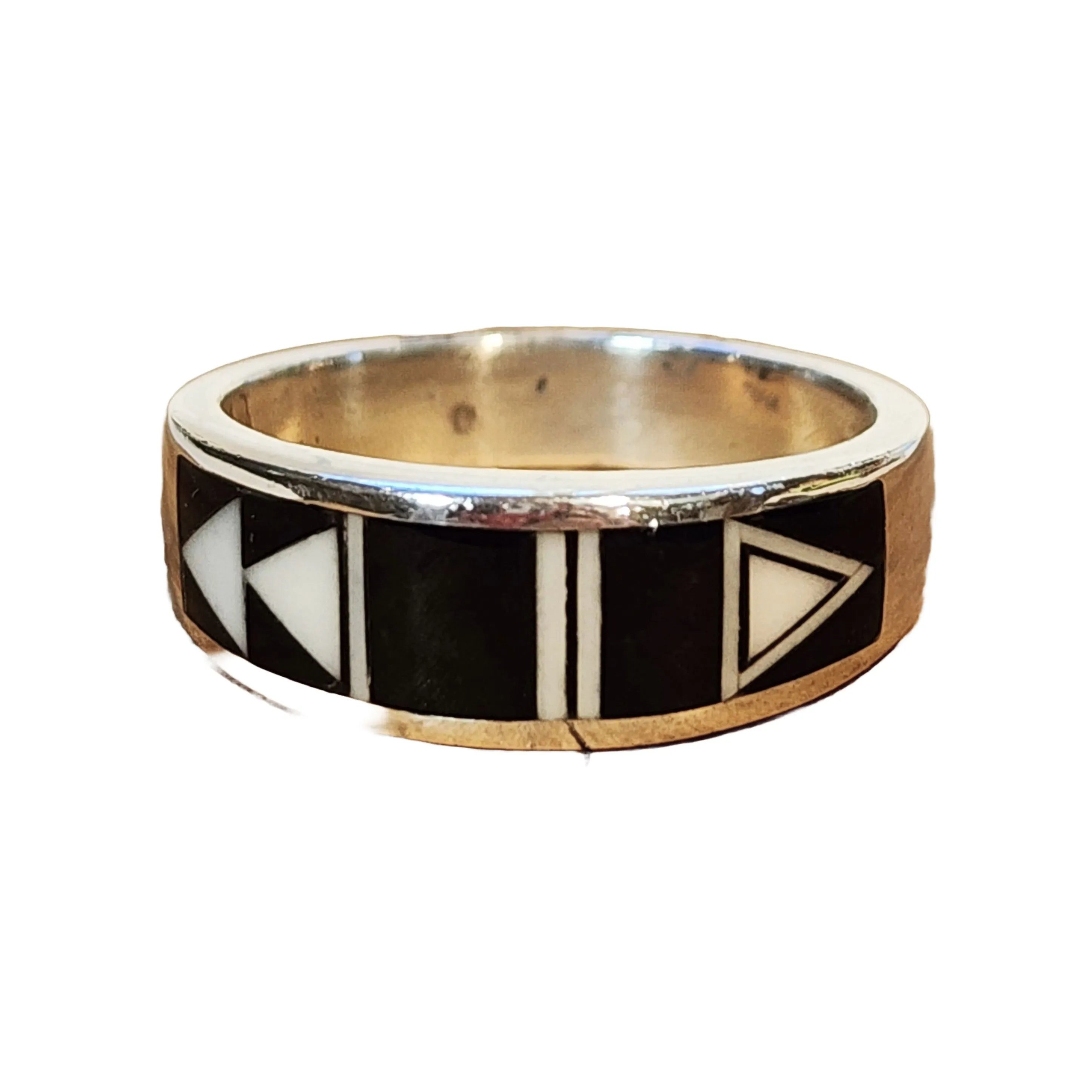 Bold Navajo Inlay Ring - Size 12