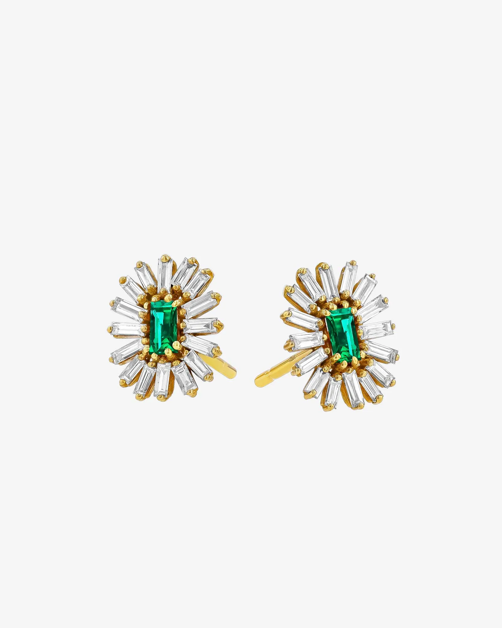 Bold Spark Emerald Studs