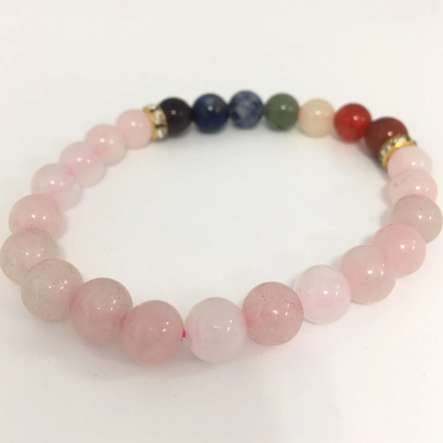 Bracelet -7 Chakra - Rose Quartz