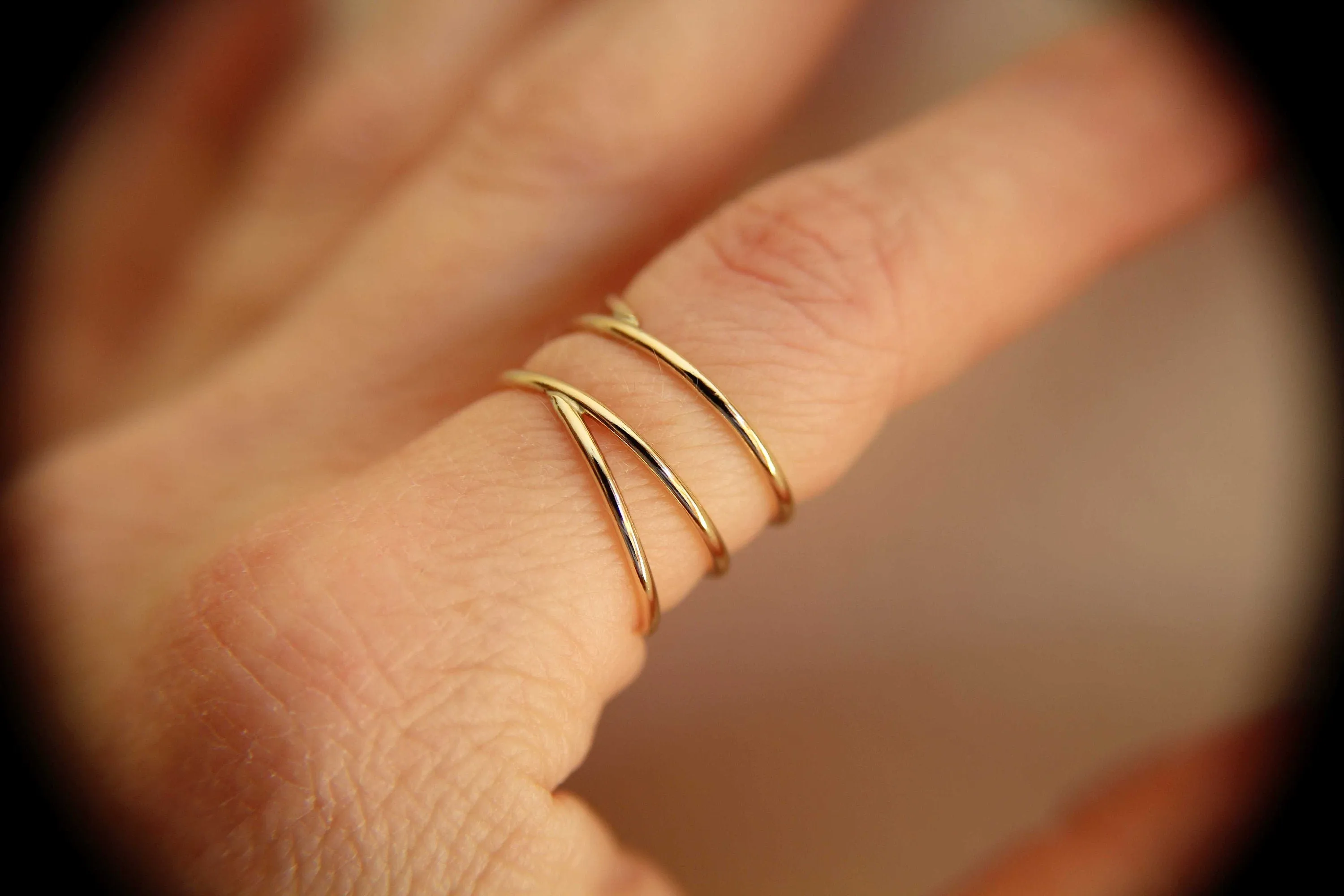 Bypass Thumb Ring, Coil Ring, Spiral Thumb Ring, Wrap Around Ring, Statement Ring, Bypass Ring, Gold Jewelry, Modern, Wrap Ring, Gift,2