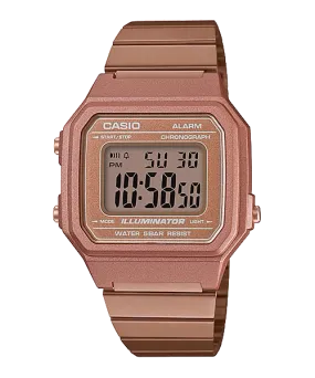 Casio Unisex Vintage Rose Gold Stainless Steel Band Watch B650WC-5A